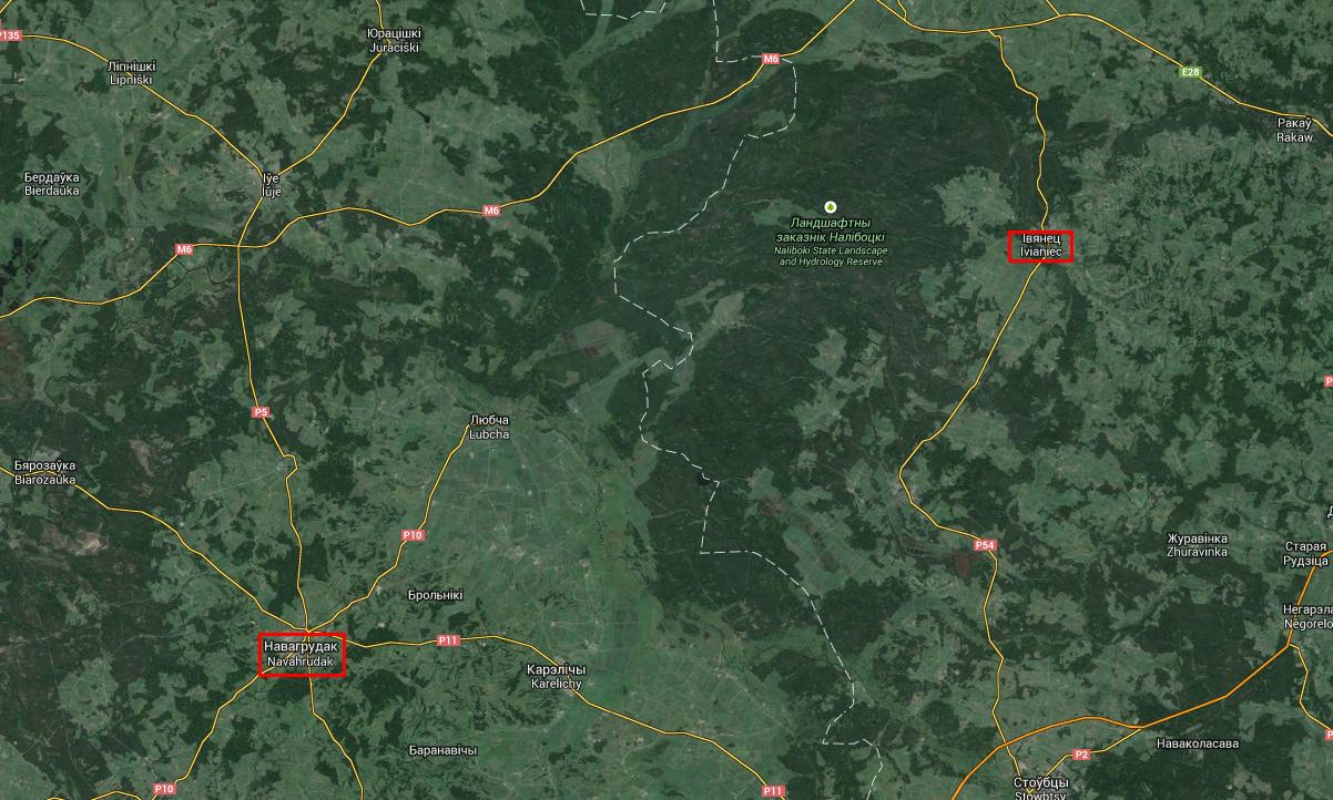 mapa iwianiec nawagradak